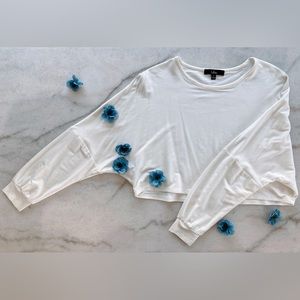 Lulus White Dolman Sleeve Crop Top